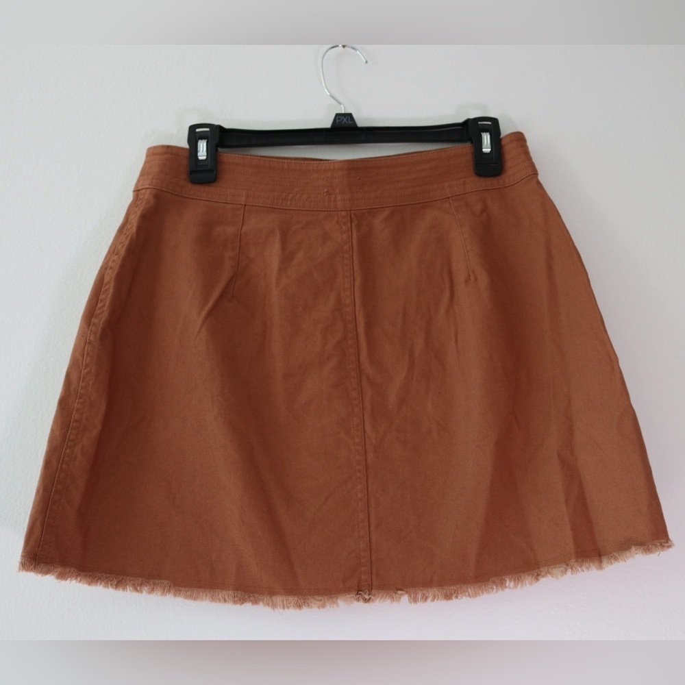 Madewell High Waist Snap Mini Skirt in Rust Brown Womens Size 6 Preppy Y2K - Picture 6 of 9